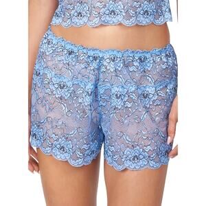 Brand New Mucci Women's Size Large Fiore AZ Blue Lace Shorts Sleepwear